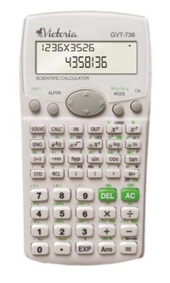 Kalkulačka, vedecká, 283 funkcií, VICTORIA OFFICE "GVT-736", biela