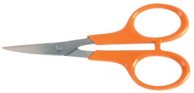 Nožnice na manikúru, 10 cm, zahnuté, FISKARS "Classic", oranžová