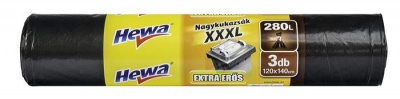 Vrecia na odpadky, 280 l, 3 ks/bal, HEWA, "XXXL"