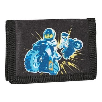 Peňaženka, na suchý zips, LEGO „City Race“, čierna, vzorovaná