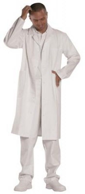 Plášť, pánsky, dlhý rukáv, 100% bavlna, veľkosť: 56, biely