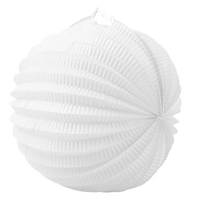 Lampión, okrúhly, 22 cm, biely