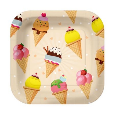 Tanier, papierový, 23 cm, zmrzlina