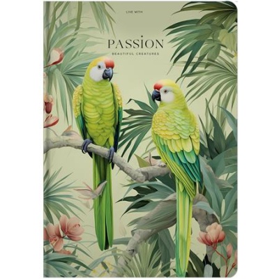 Poznámkový zošit, A4, linajkový, 80 listov, tvrdý obal, SHKOLYARYK "Live with Passion"