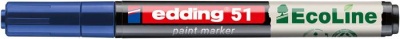 Lakový popisovač, 1–2 mm, EDDING „51“, modrý