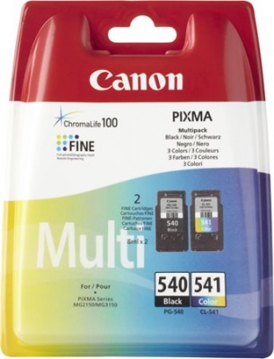 CL541/PG540 náplň multipack k tlačiarňam Pixma MG2150, 3150,  CANON b+c, 2*180 strán