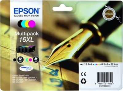 Náplň multipack k tlačiarni "Workforce WF2540WF", EPSON, b+c+m+y, 32,4ml