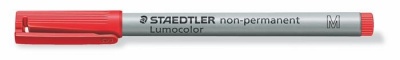 Nepermanentný popisovač, OHP, 1 mm, STAEDTLER "Lumocolor® 315 M", červená