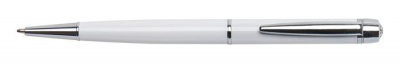 Guľôčkové pero, Crystlas from SWAROVSKI®, s bielym krištáľom, ART CRYSTELLA "Lille Pen", biela