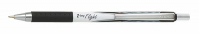 Guľôčkové pero, 0,34 mm, stláčací mechanizmus, ZEBRA "Z-Grip Flight", čierna