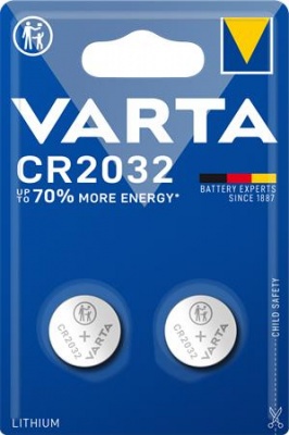 Gombíková batéria, CR2032, 2 ks, VARTA