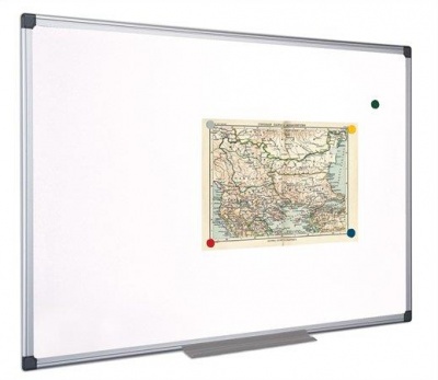 Biela tabuľa, magnetická, 45x60 cm, hliníkový rám, VICTORIA VISUAL