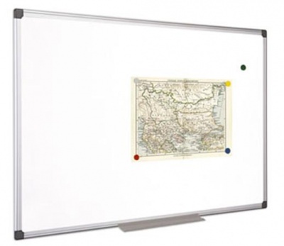 Biela tabuľa, magnetická, 90x120 cm, hliníkový rám, VICTORIA VISUAL