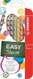Farebné ceruzky, trojhranný tvar, pre ľavákov, STABILO "EasyColours", 6 rôznych farieb