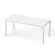 Stôl s kovovými nohami, univerzálny, 75x170 cm, MAYAH "Freedom SV-40", biela